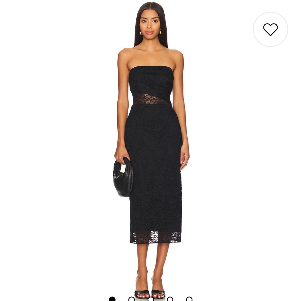 Cami NYC Strapless Black Lace Dress